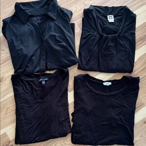 Bundle 4 Women's XL Black Casual short sleeve tops